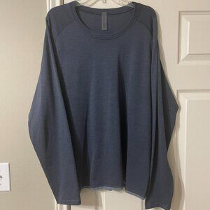 Outdoor Voices, Men's XL Long Sleeve Pullover Shirt, Blue